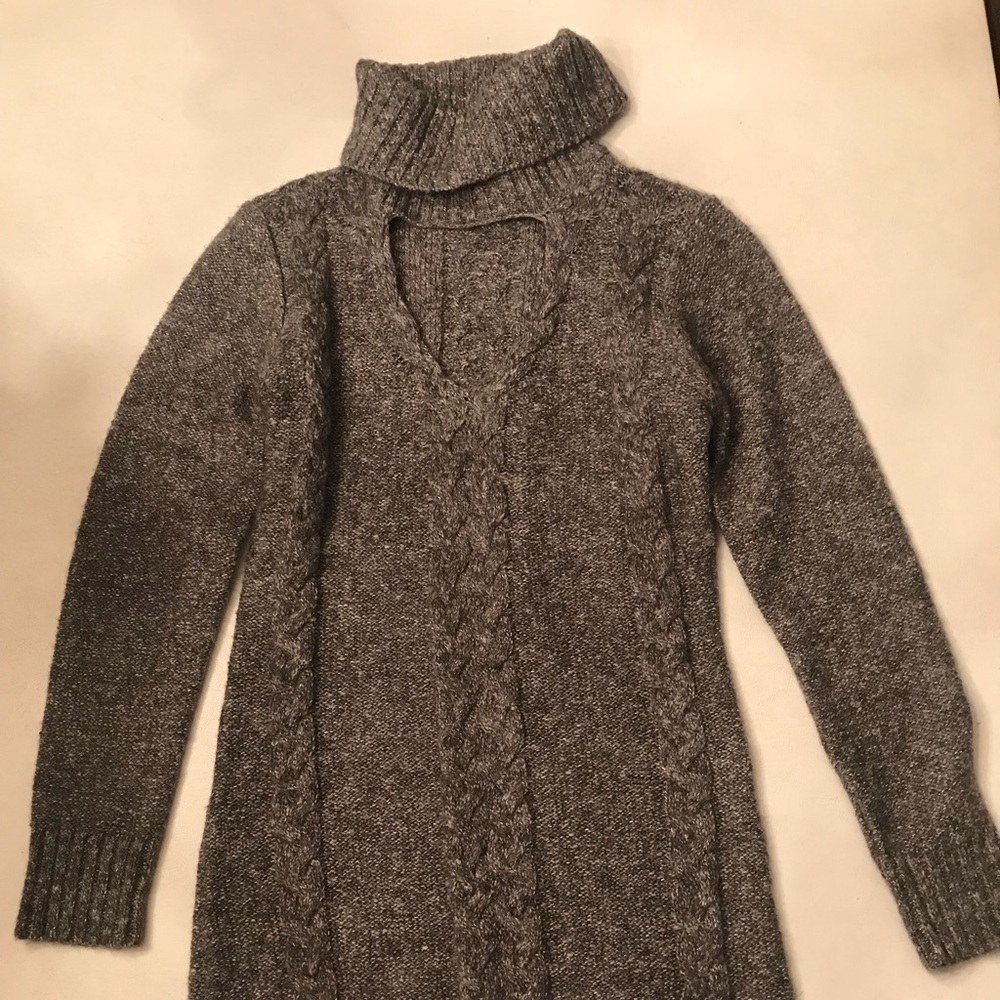 Dynamite Thick Sweater Dress with Keyhole Detail